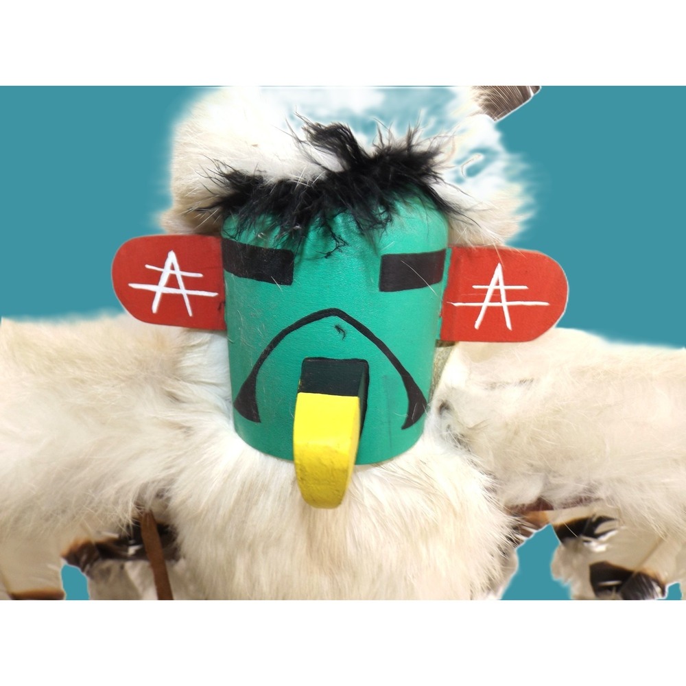 Navajo Native American signed Eagle Dancer Kachina Doll - Large - 22" tall ! - Picture 3 of 16